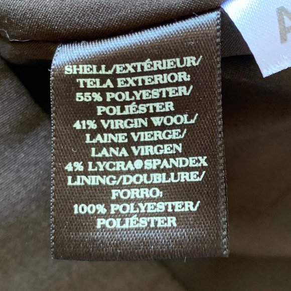 EUC Ann Taylor Mid Rise Trouser Pants, Brown, Size 4 Petite - Picture 6 of 7